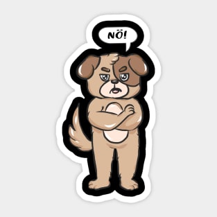 No, no, saying no desire does not want to be troubled Sticker